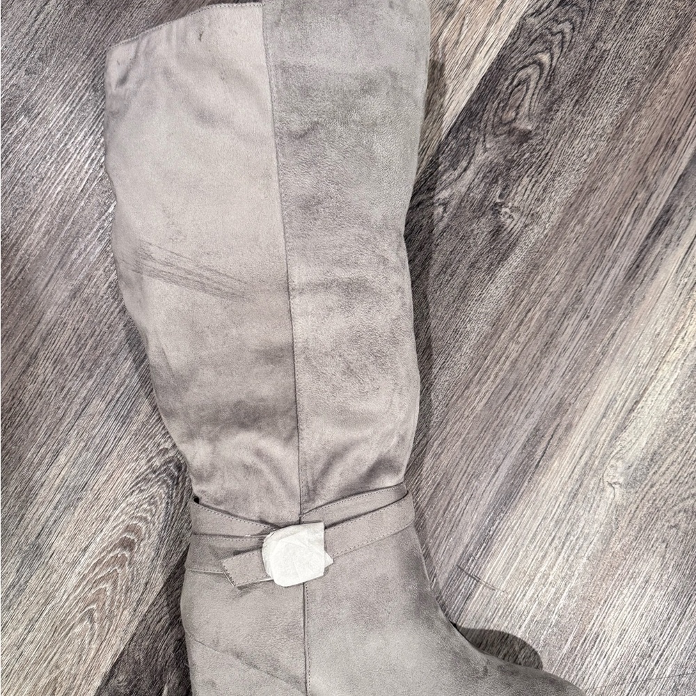 Journee Collection Women's Over the Knee Gray Boots